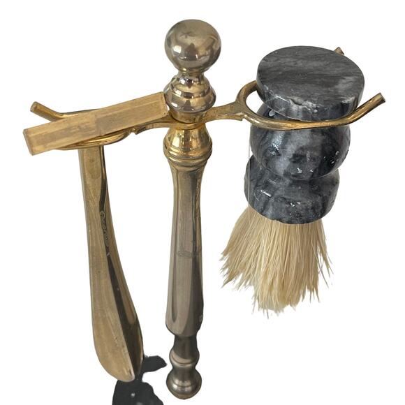 Shaving Kit with Marble Stand Shave Cream Brush Razor Holder - Picture 5 of 8